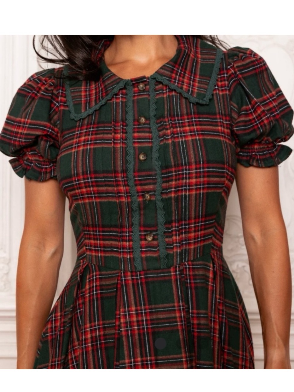 Ivy City Co Sophia Dress in Evergreen Plaid- Size 20W - Picture 6 of 15